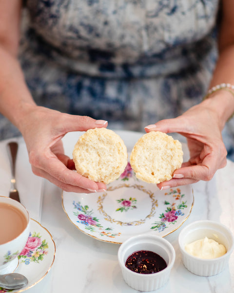 Scones with cream & jam