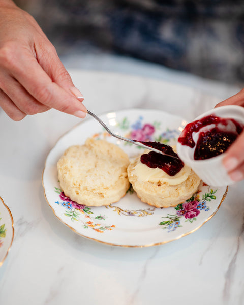 Scones with cream & jam