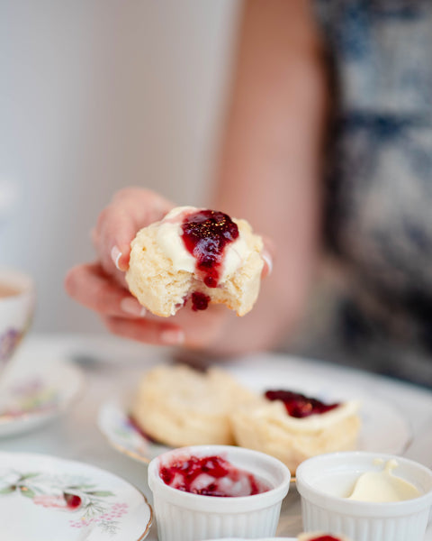 Scones with cream & jam