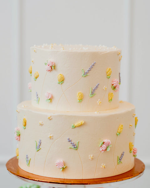 2 Tier Summer Wedding Cake