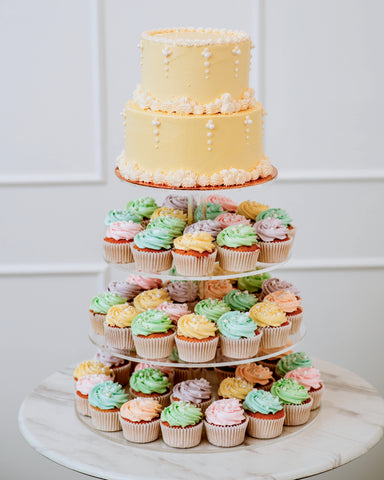 2 Tier Belle Cake and Cupcakes