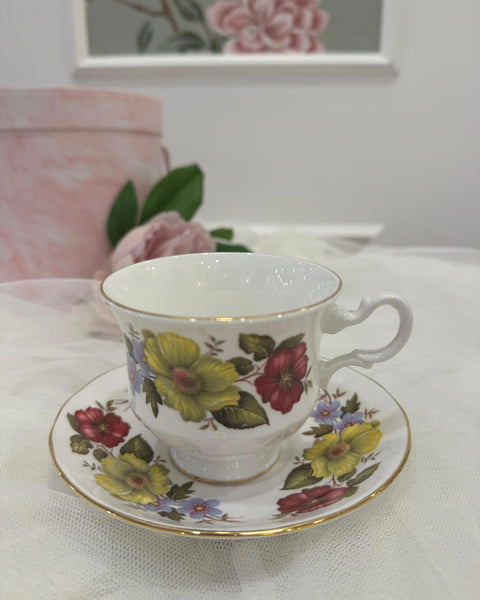 Bright Floral Tea Cup