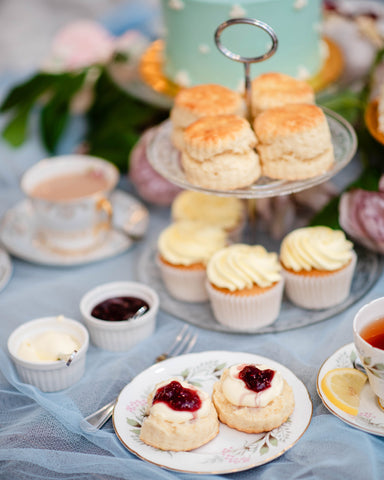 Scones with cream & jam