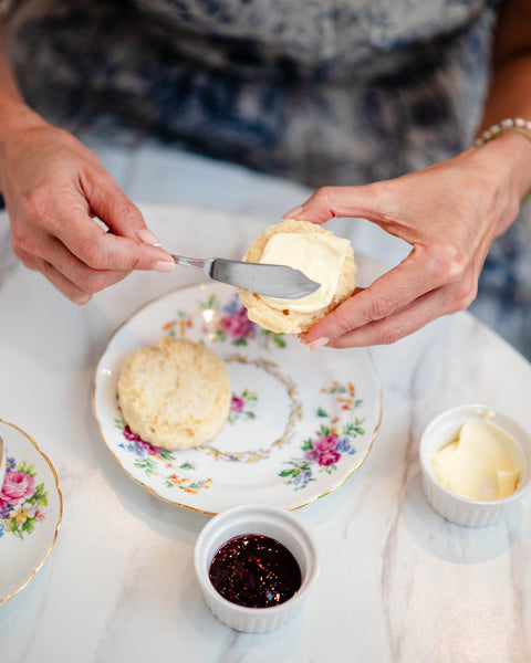 Scones with cream & jam