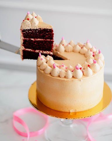 Salted Caramel Red Velvet Cake