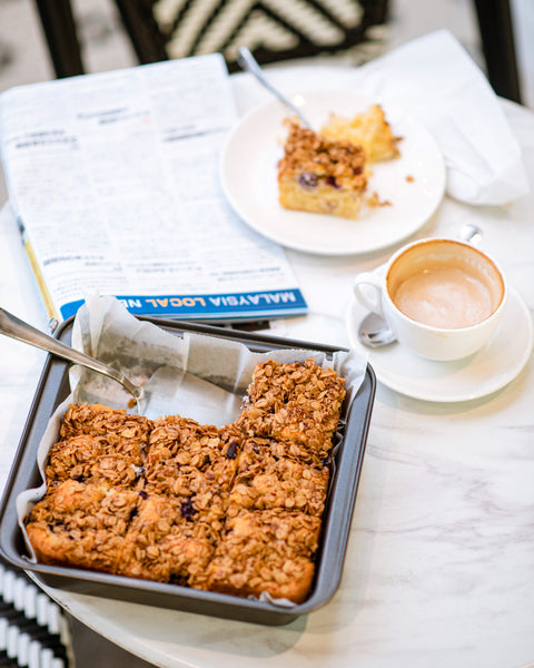 Blueberry Apple Tray Bake Slice