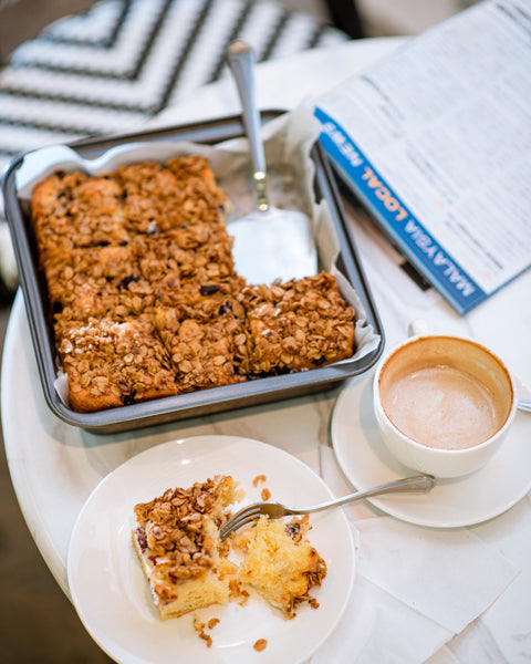 Blueberry Apple Tray Bake Slice