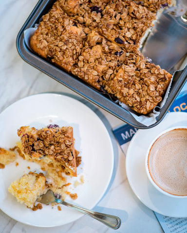 Blueberry Apple Tray Bake Slice