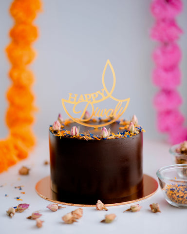Vegan Chocolate Cake Deepavali Edition