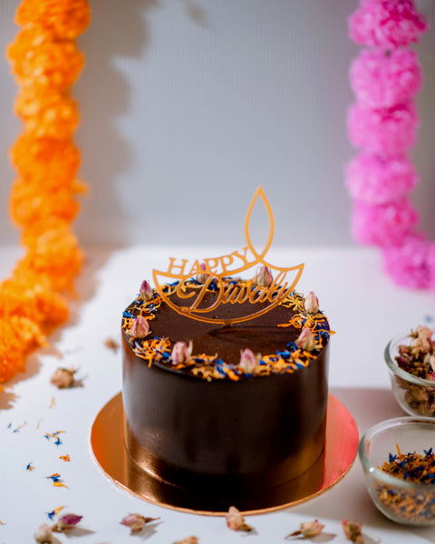 Vegan Chocolate Cake Deepavali Edition