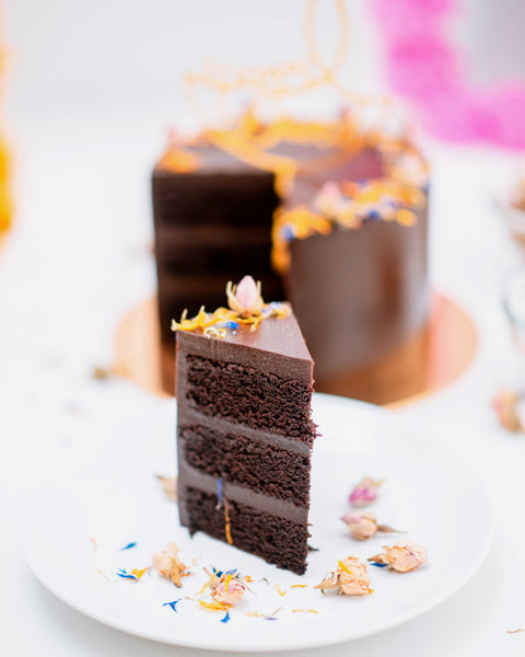 Vegan Chocolate Cake Deepavali Edition
