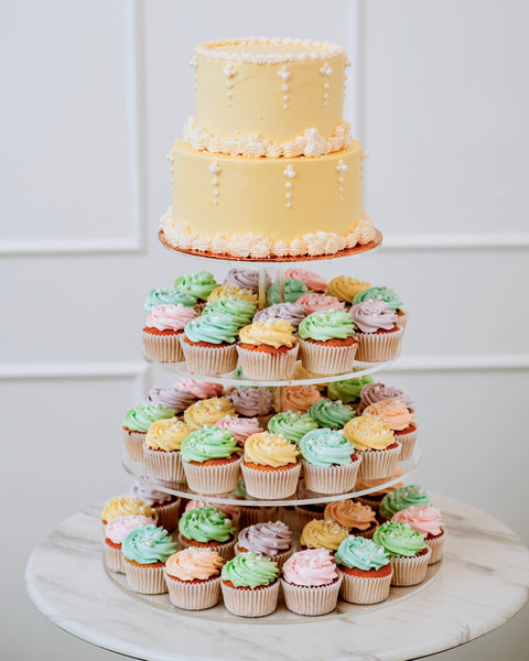 2 Tier Belle Cake and Cupcakes