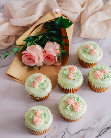Gift Set - Pistachio Rose Cupcake (Small)