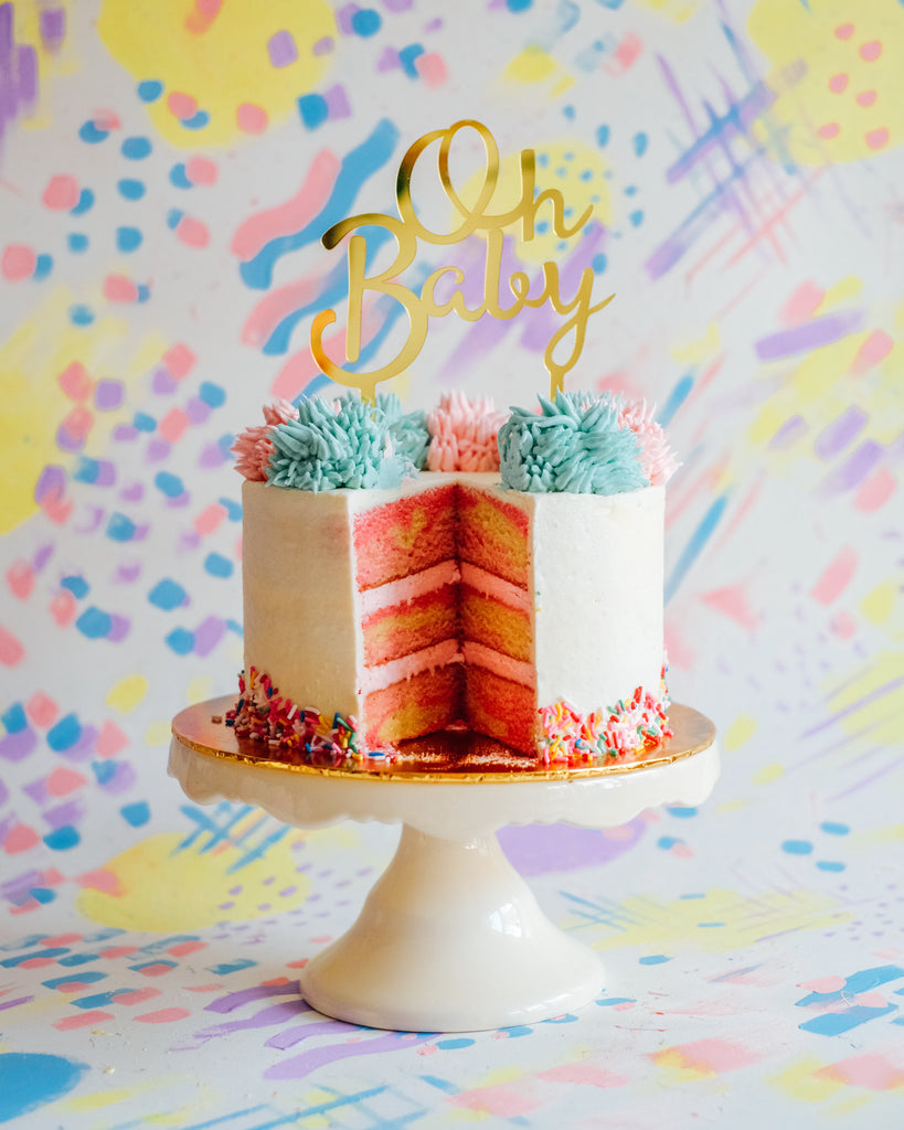 Oh Baby (Gender Reveal Cake)