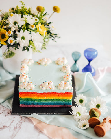 Naked Rainbow Cake
